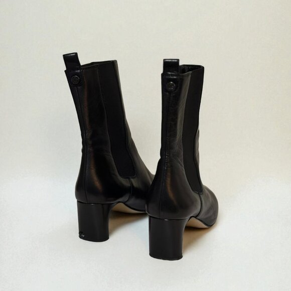 Russell & Bromley Black Leather Slip-On Ankle Boots 👢✨ - Picture 3 of 10